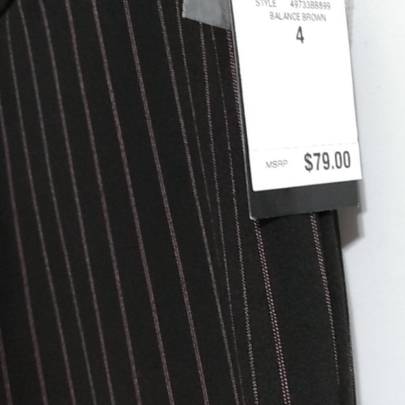 INC INTERNATIONAL CONCEPTS NWT BROWN & PINK STRIPE WIDE LEG PANTS SIZE 4 - Picture 6 of 12